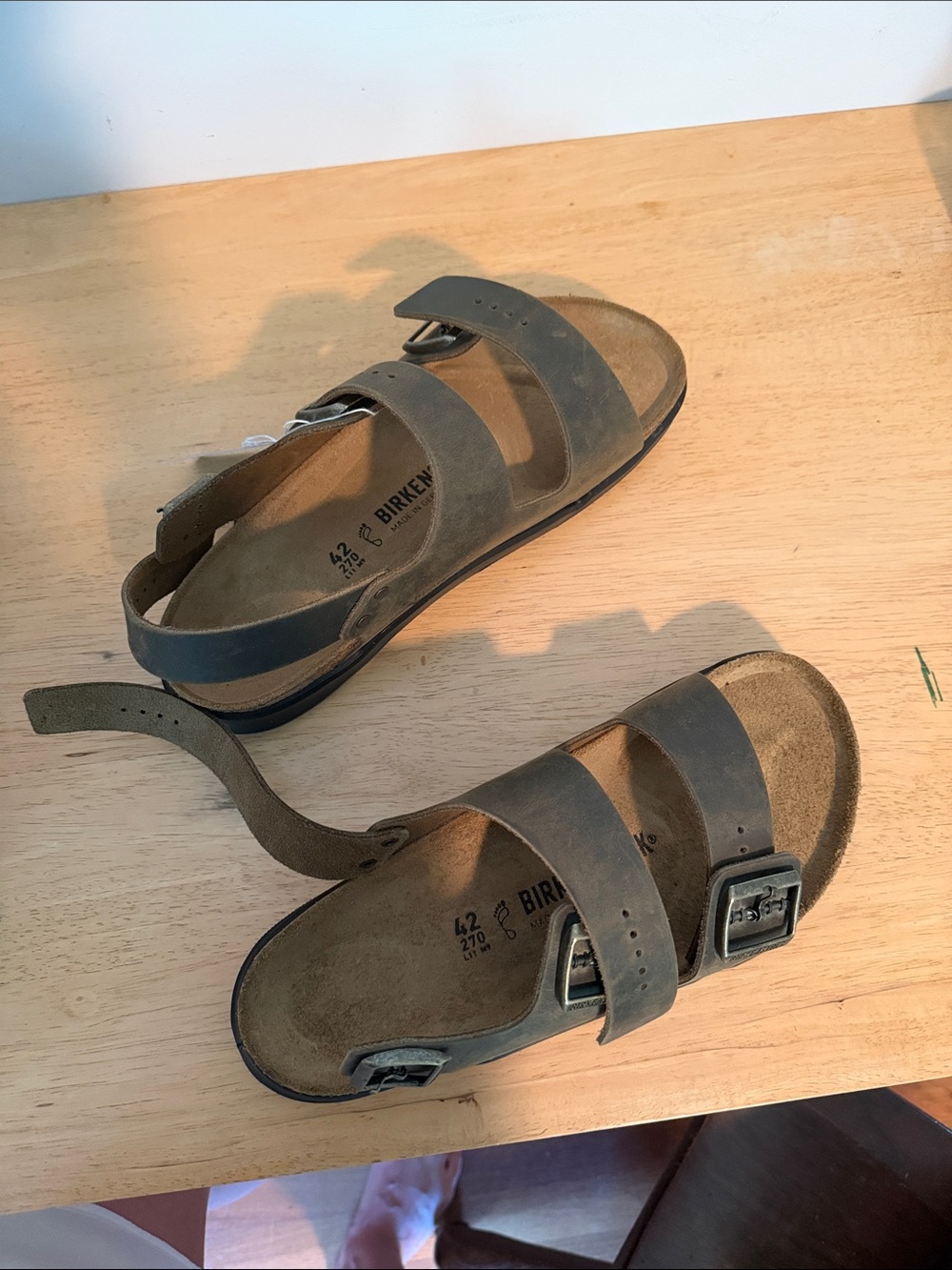 Birkenstock Two-Strap Sandals in Faded Khaki